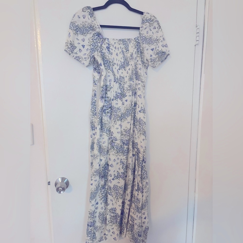 & Other Stories Blue Floral Midi Dress - Picture 3 of 6